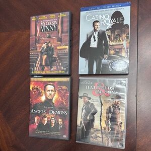 Lot of 4 Movies DVDs Hanks Kostner Pesci Paxton 007
